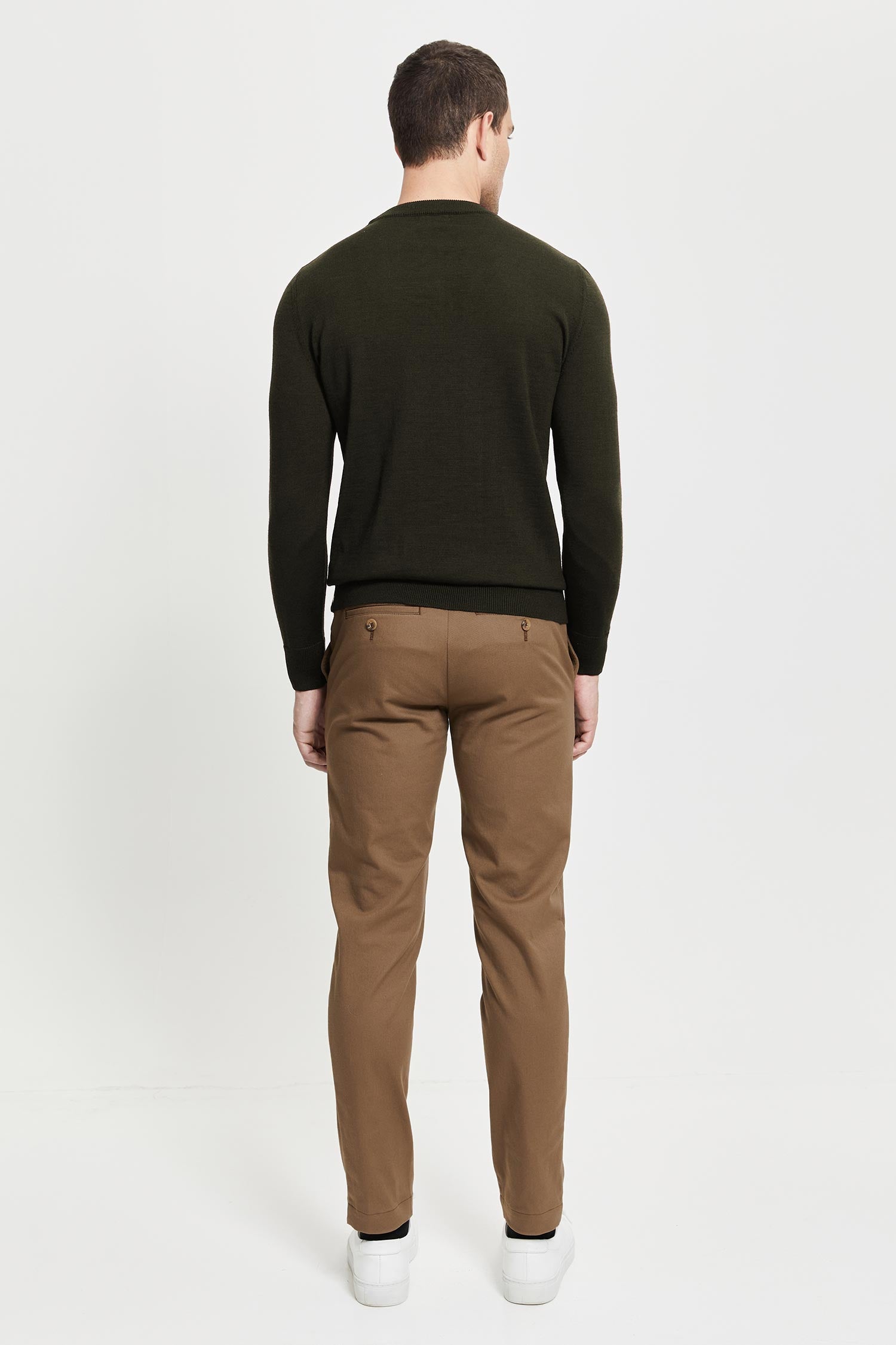 Daniel Extra Fine Merino Wool Pullover Green