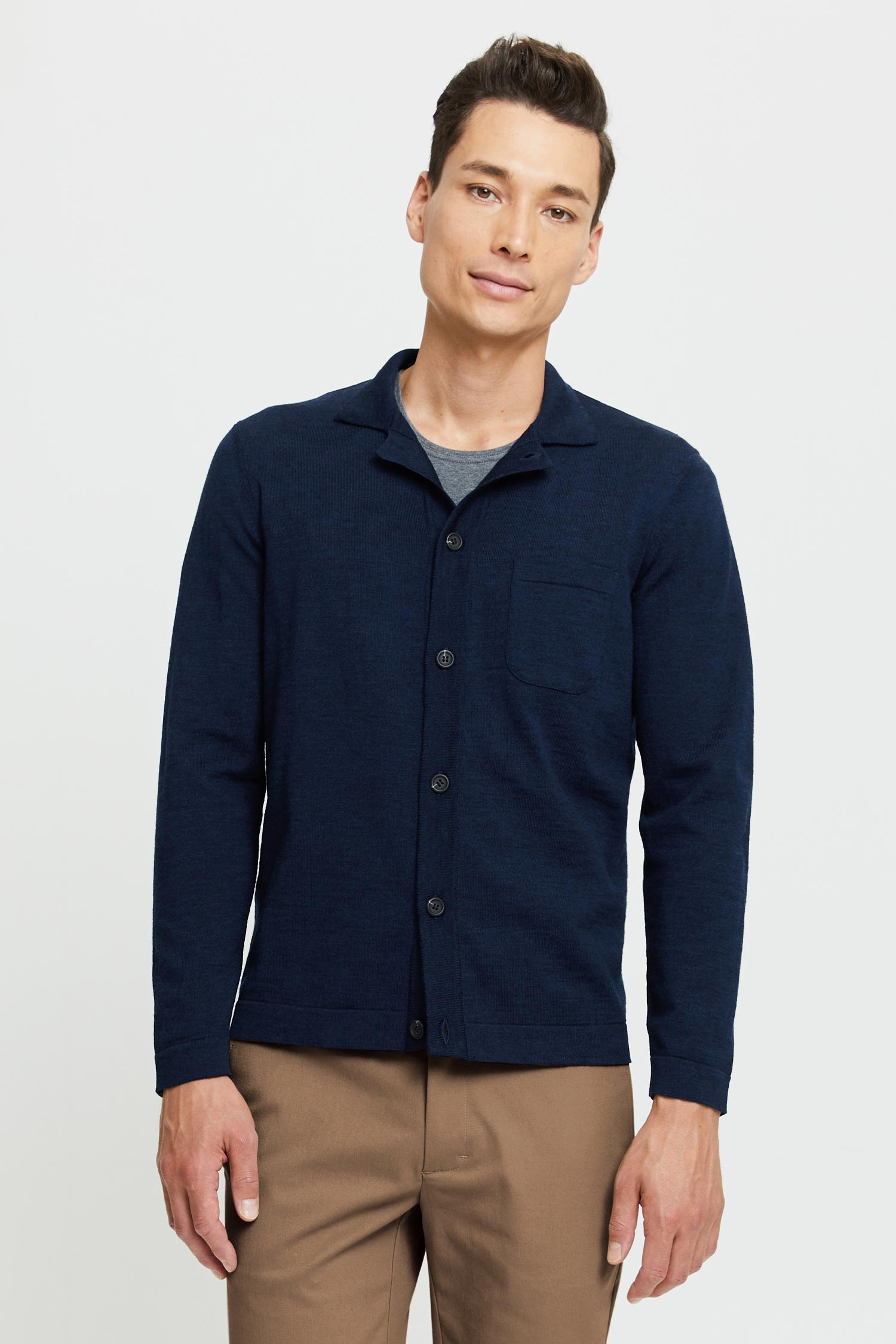 Eero Extra Fine Merino Wool  Knit Shirt