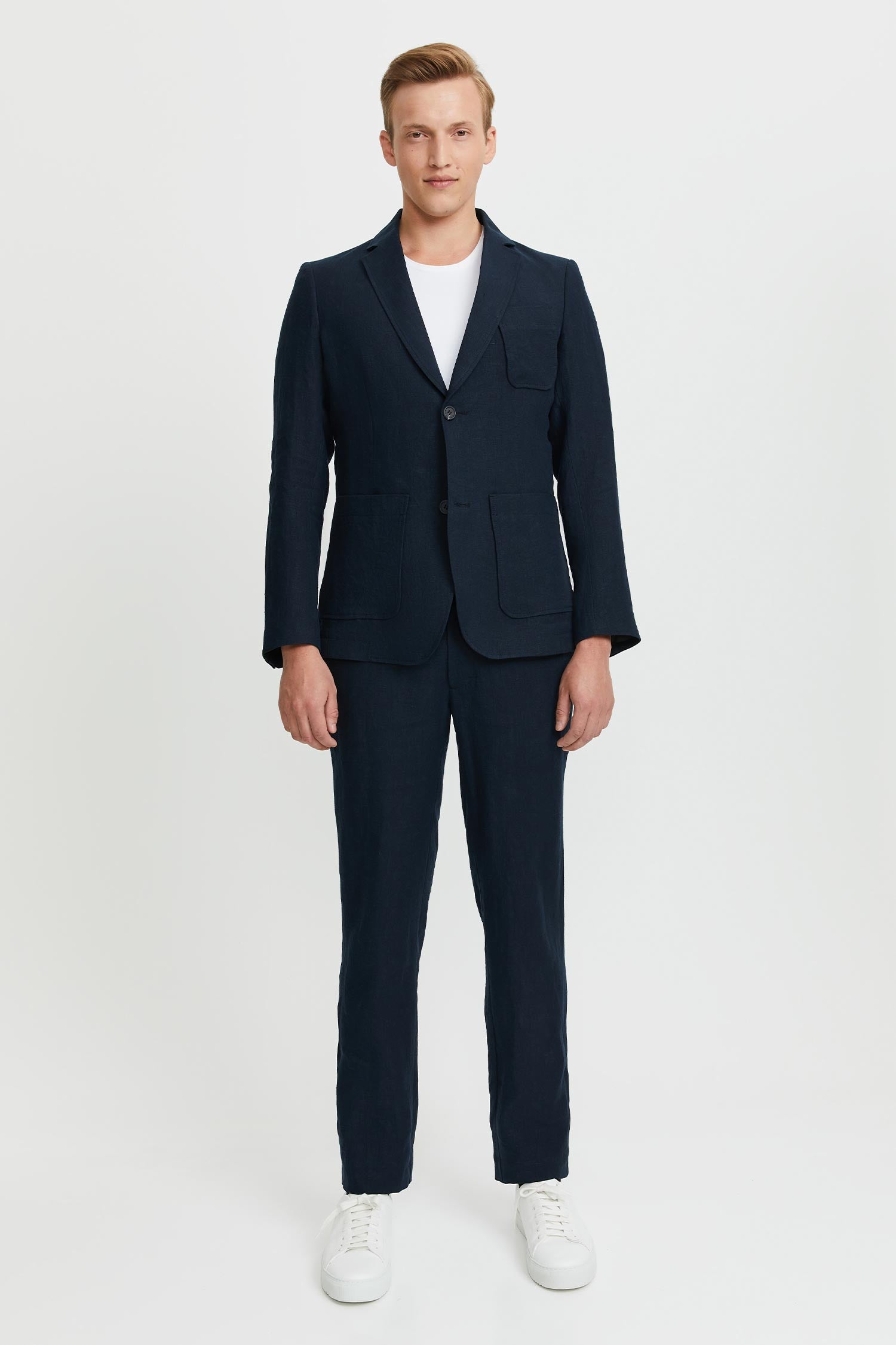 Jere Linen Jacket Blue