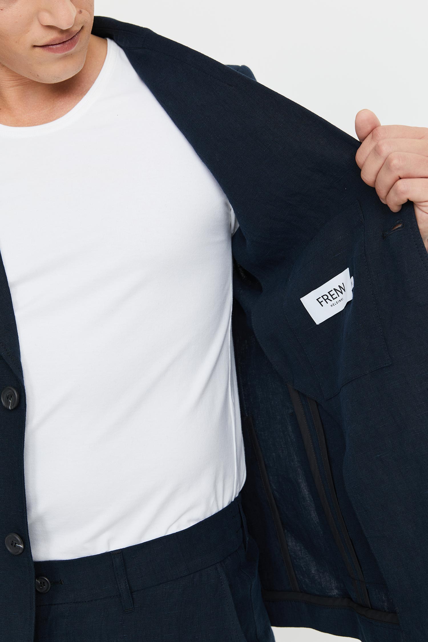 Jere Linen Jacket Blue