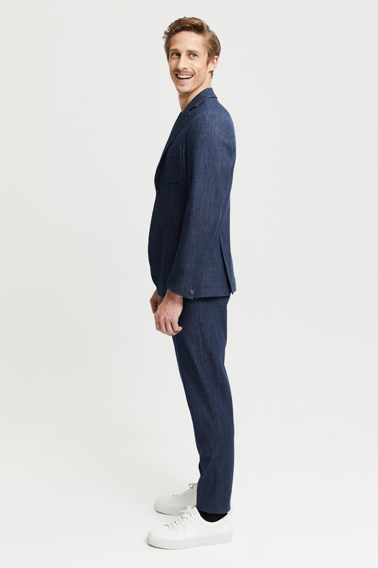 Frenn Jere sustainable premium quality GOTS organic cotton denim jacket indigo blue
