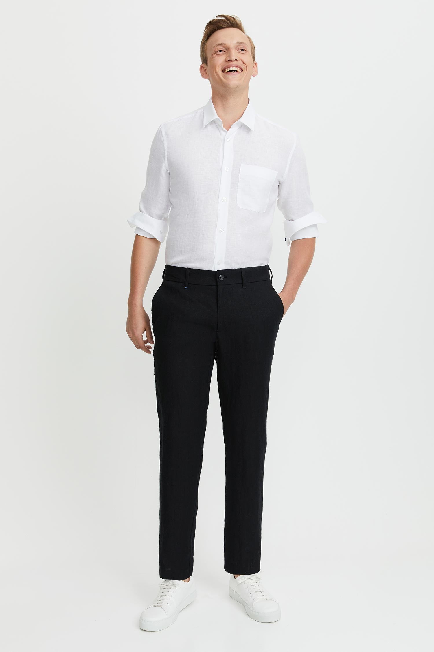 Seppo Linen Trousers Black