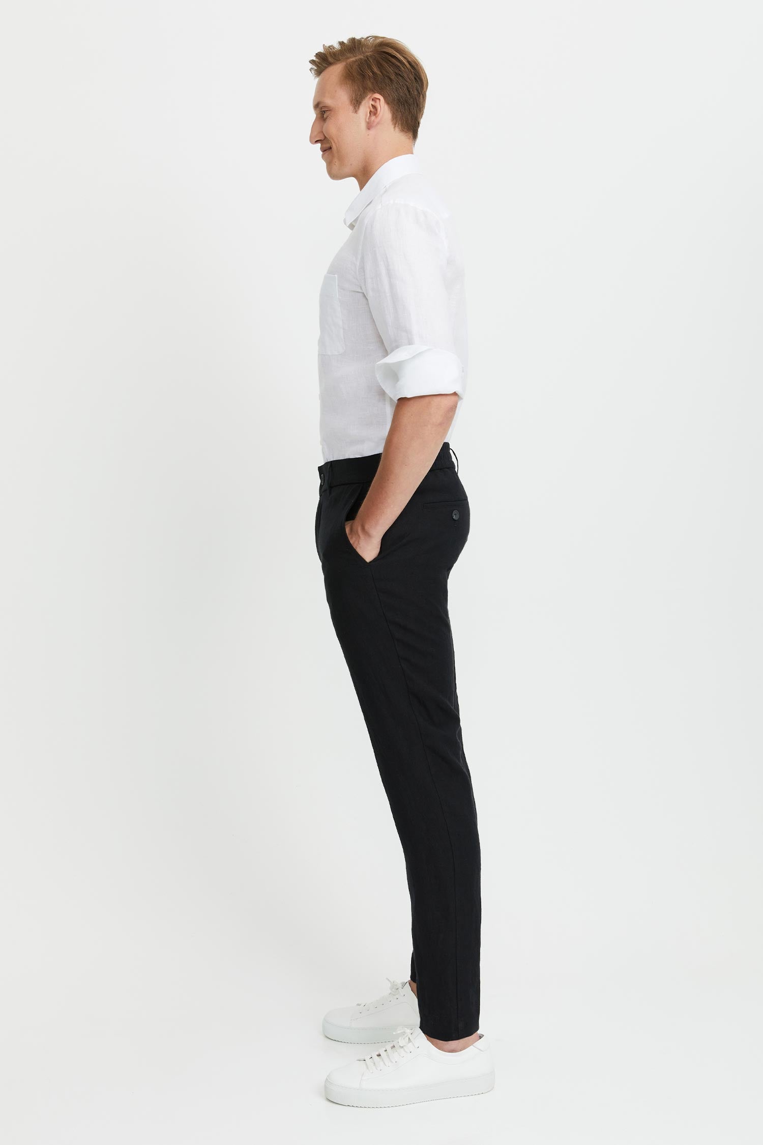 Seppo Linen Trousers Black