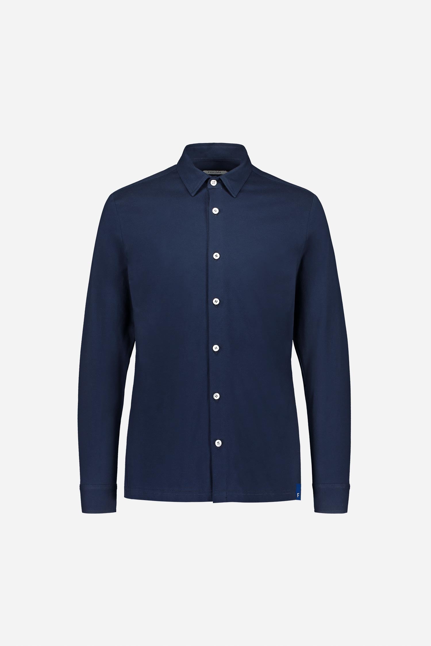 Frenn Hemmo sustainable premium quality GOTS organic cotton jersey shirt blue