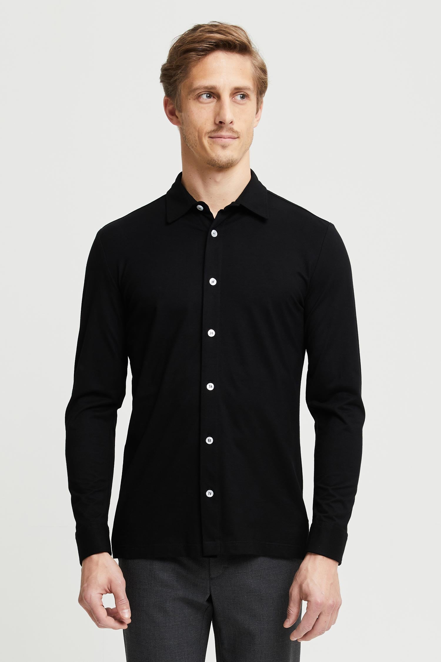 Frenn Hemmo sustainable premium quality bamboo jersey shirt black