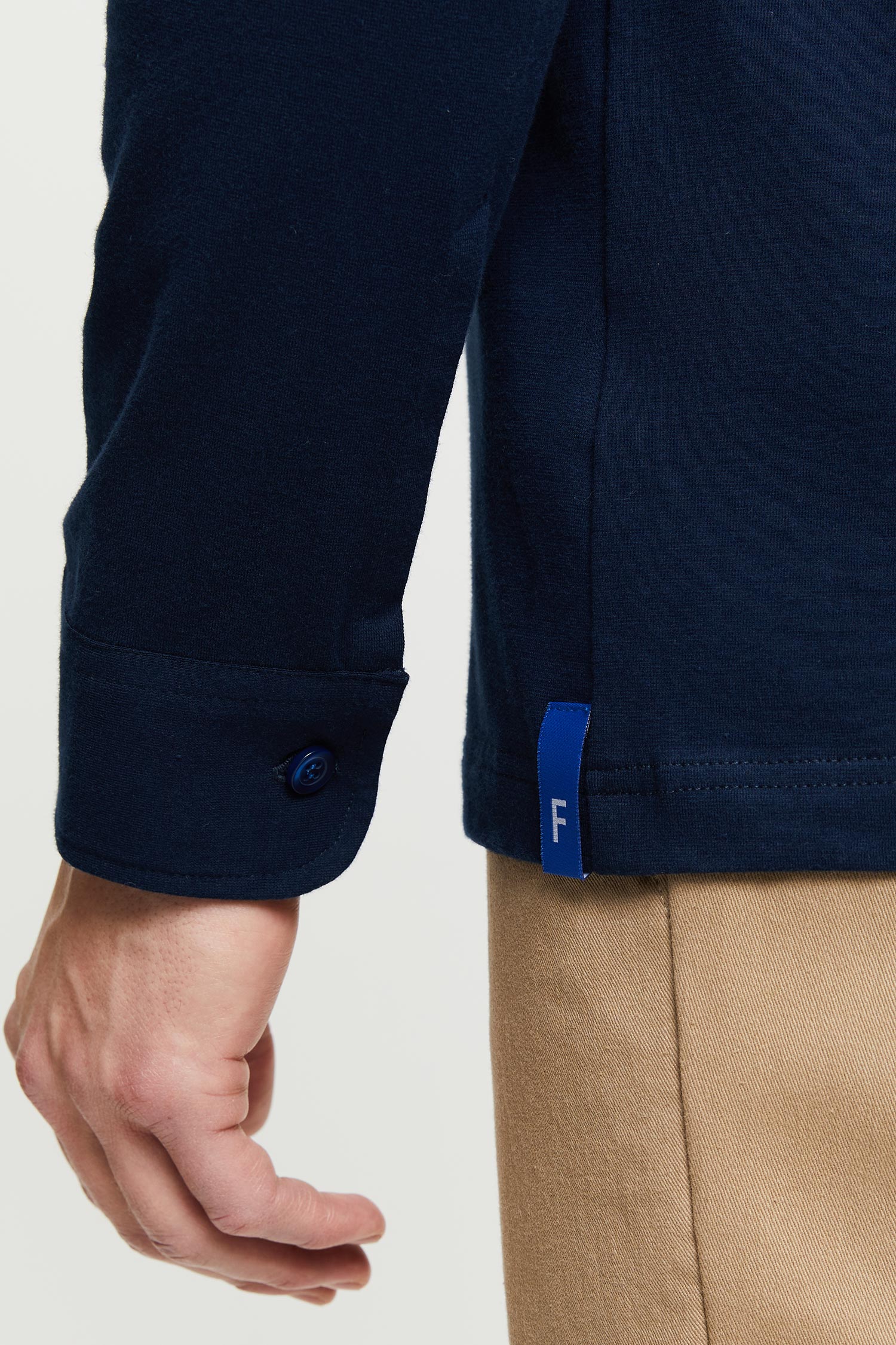 Frenn Hemmo sustainable premium quality GOTS organic cotton jersey shirt blue