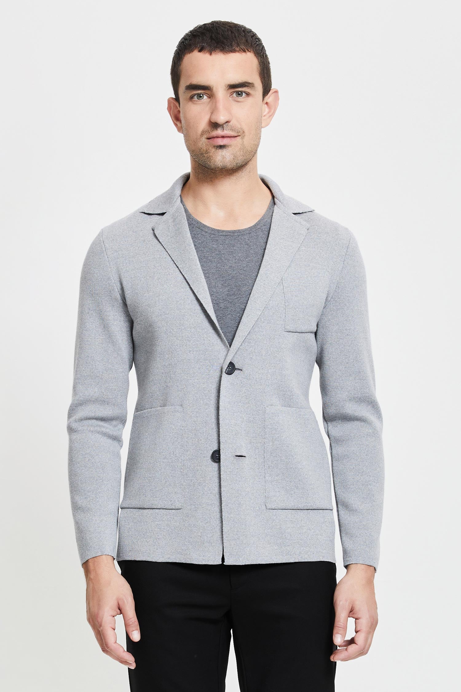 FRENN Elias sustainable premium quality extra fine merino wool cardigan jacket grey