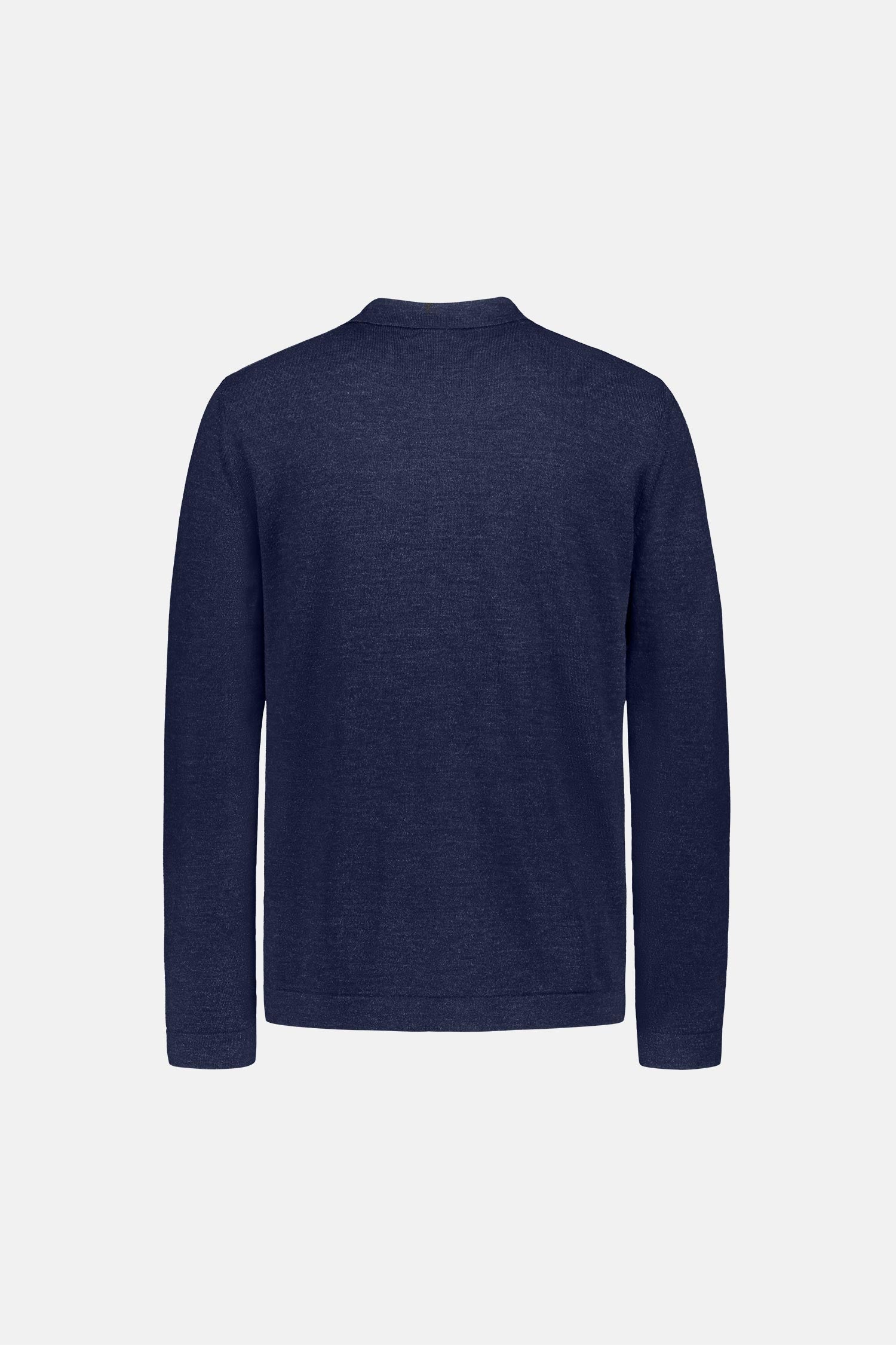 Frenn Eero sustainable premium quality extra fine merino wool knitted shirt blue