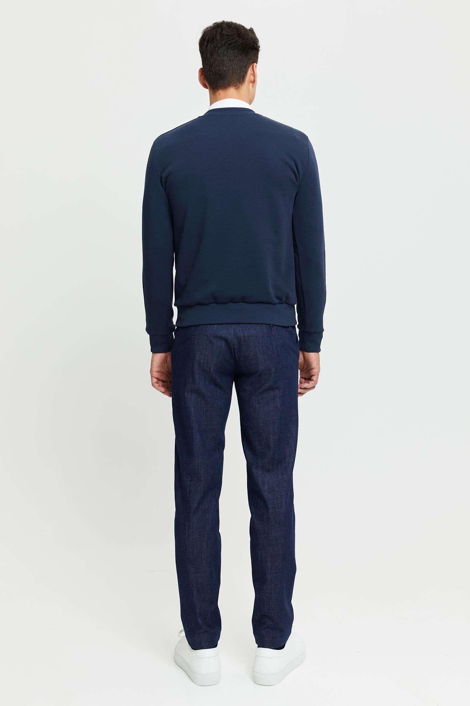 Frenn Felix sustainable premium quality GOTS organic cotton fleece sweatshirt blue