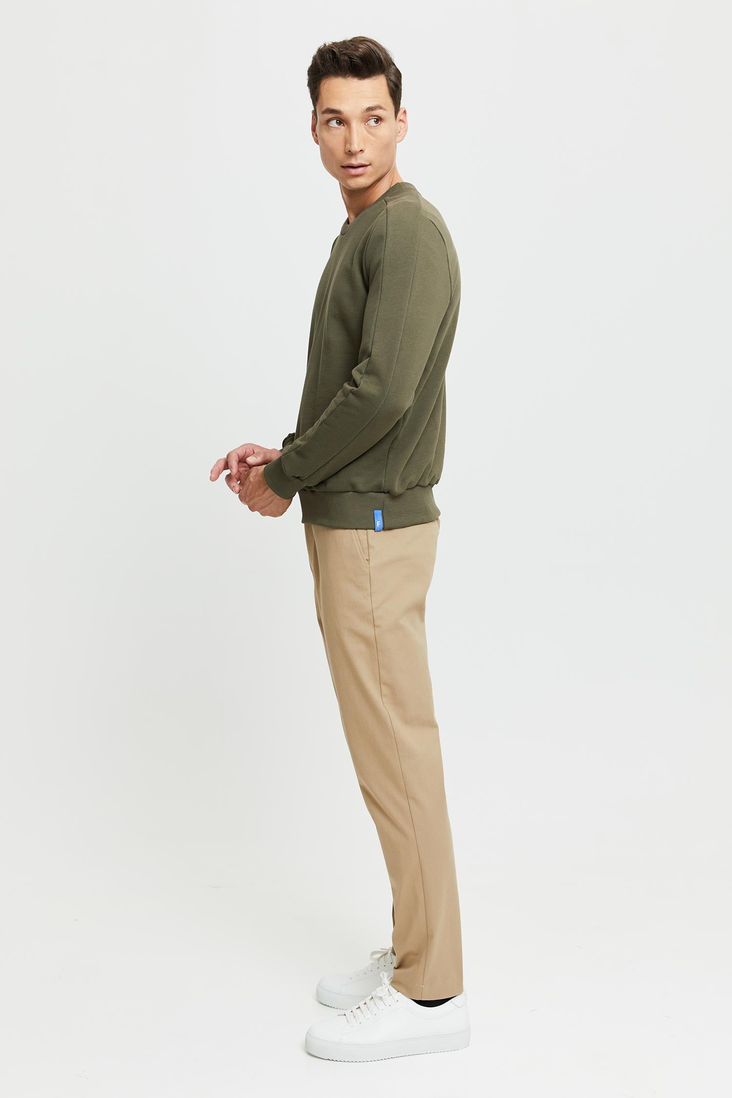 Frenn Felix sustainable premium quality GOTS organic cotton fleece sweatshirt green