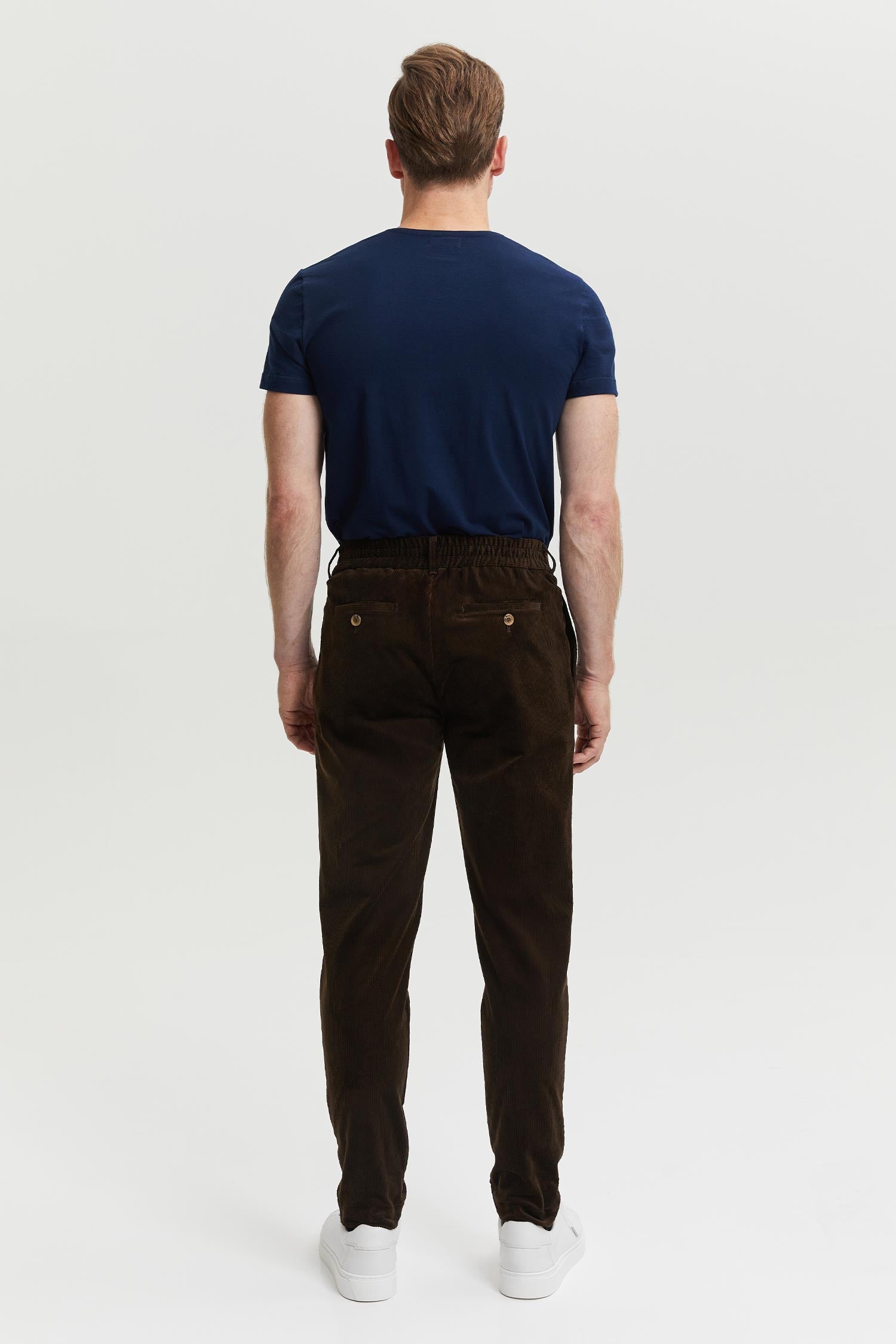 Simo Organic Cotton Corduroy Trousers Brown