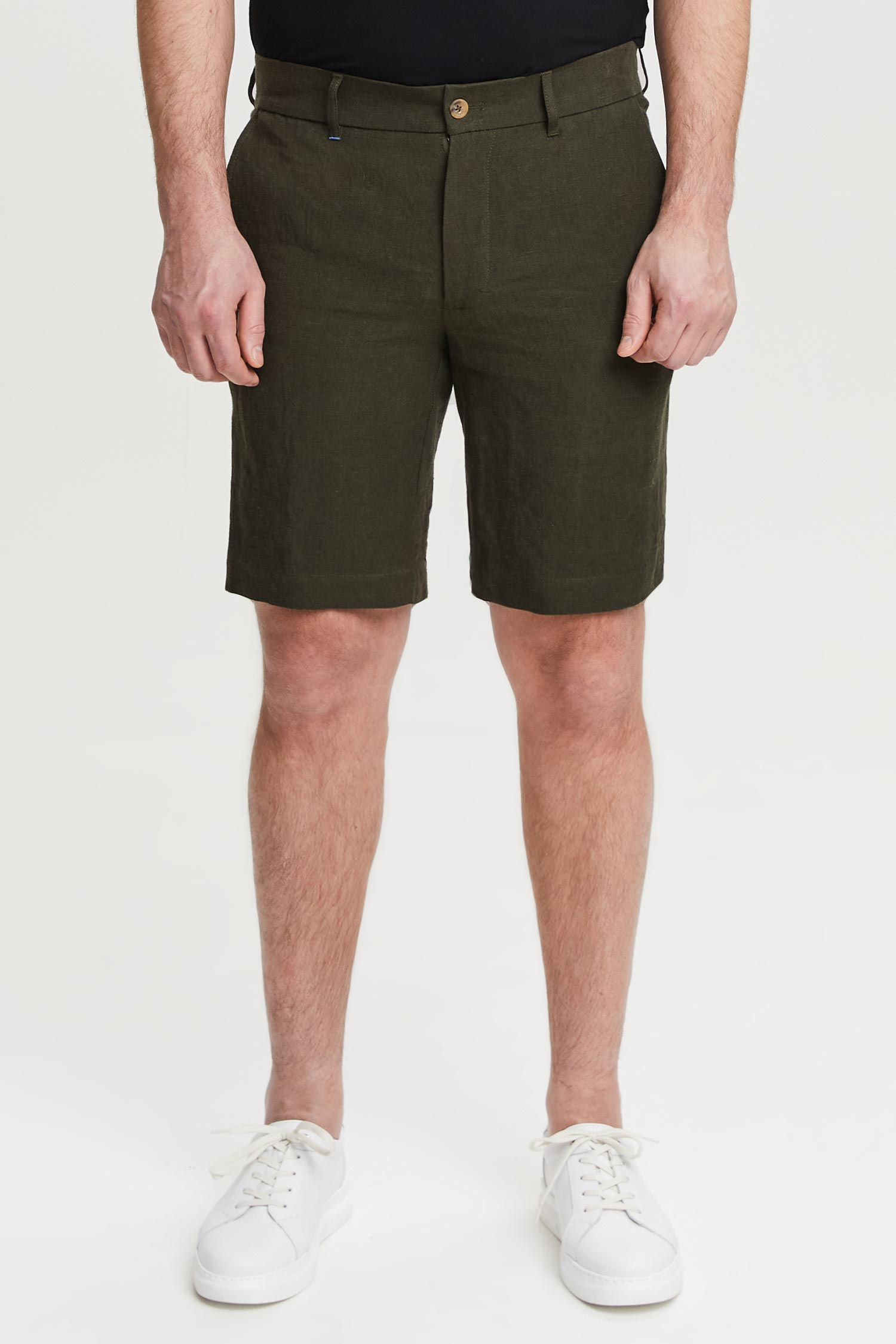 Teppo Linen Shorts Green