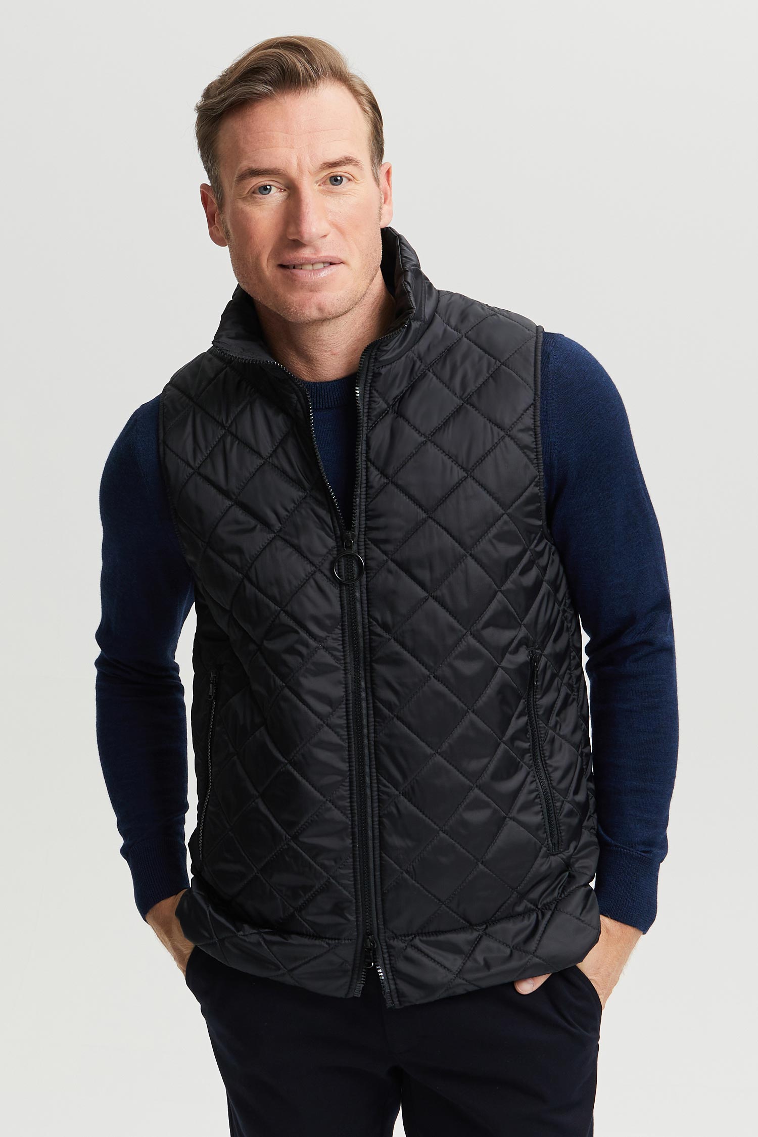 Veikko Water and Wind Repellent Quilted Vest Black