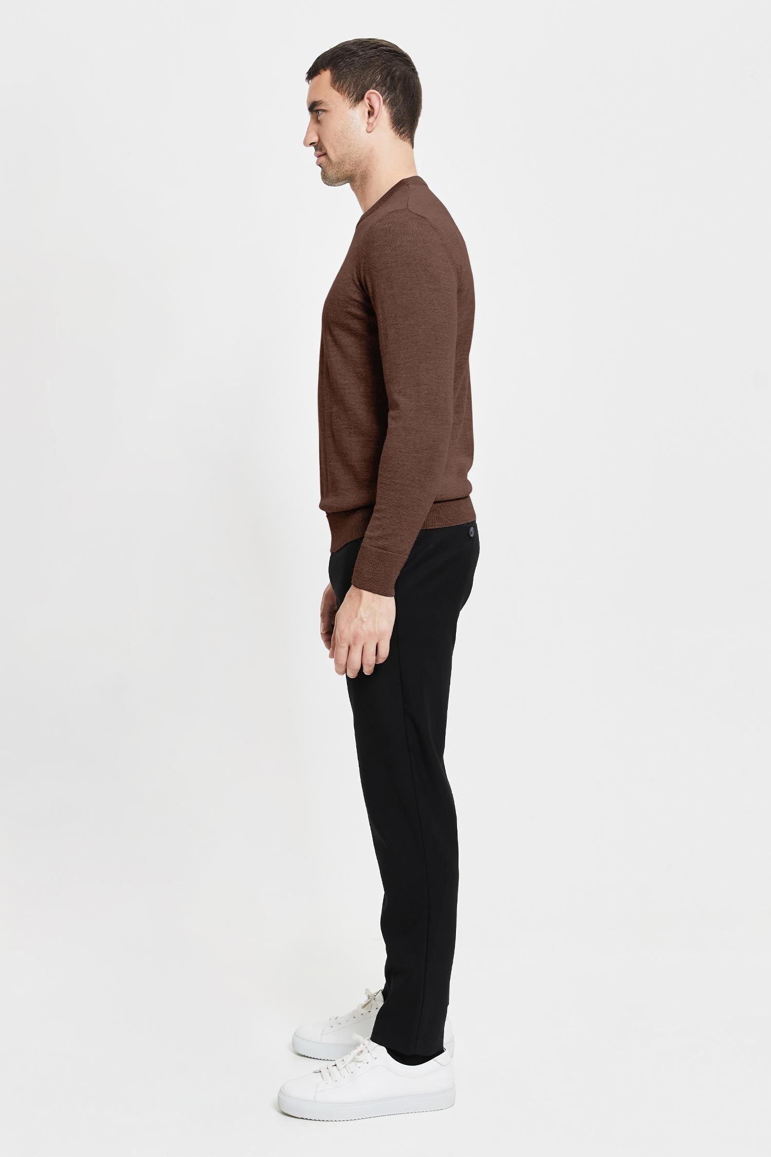 Daniel Extra Fine Merino Wool Pullover Camel