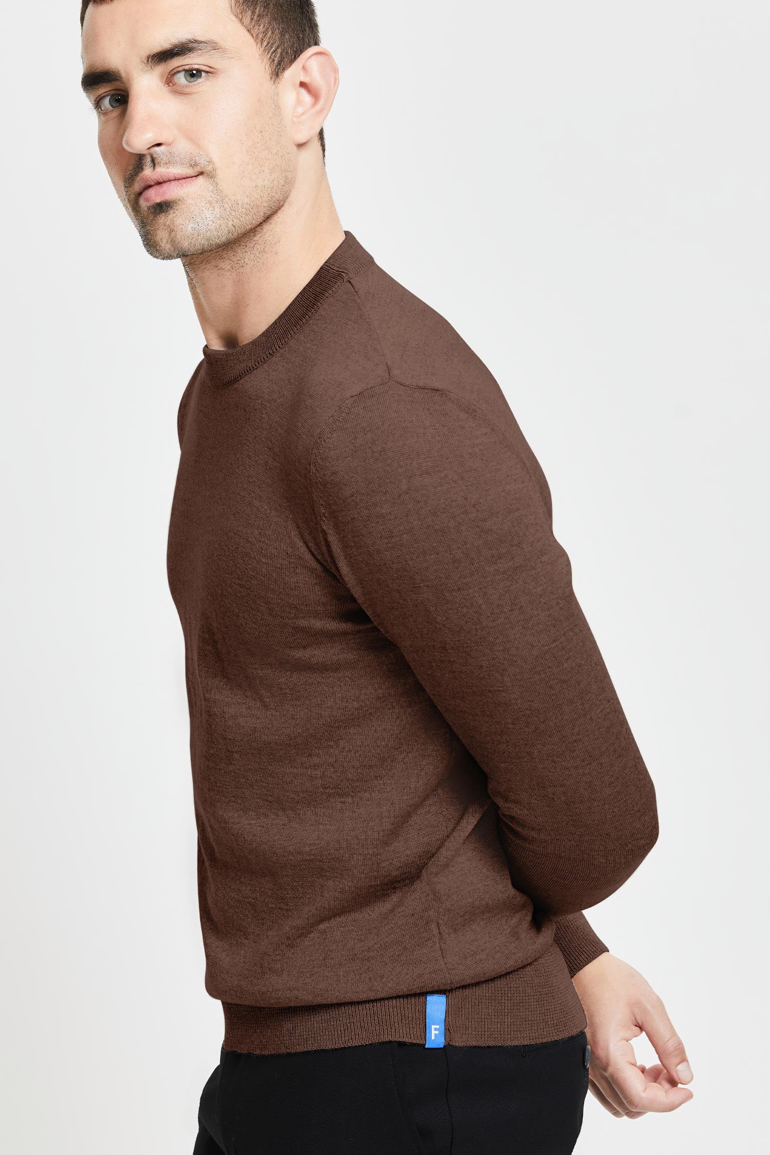 Daniel Extra Fine Merino Wool Pullover Camel