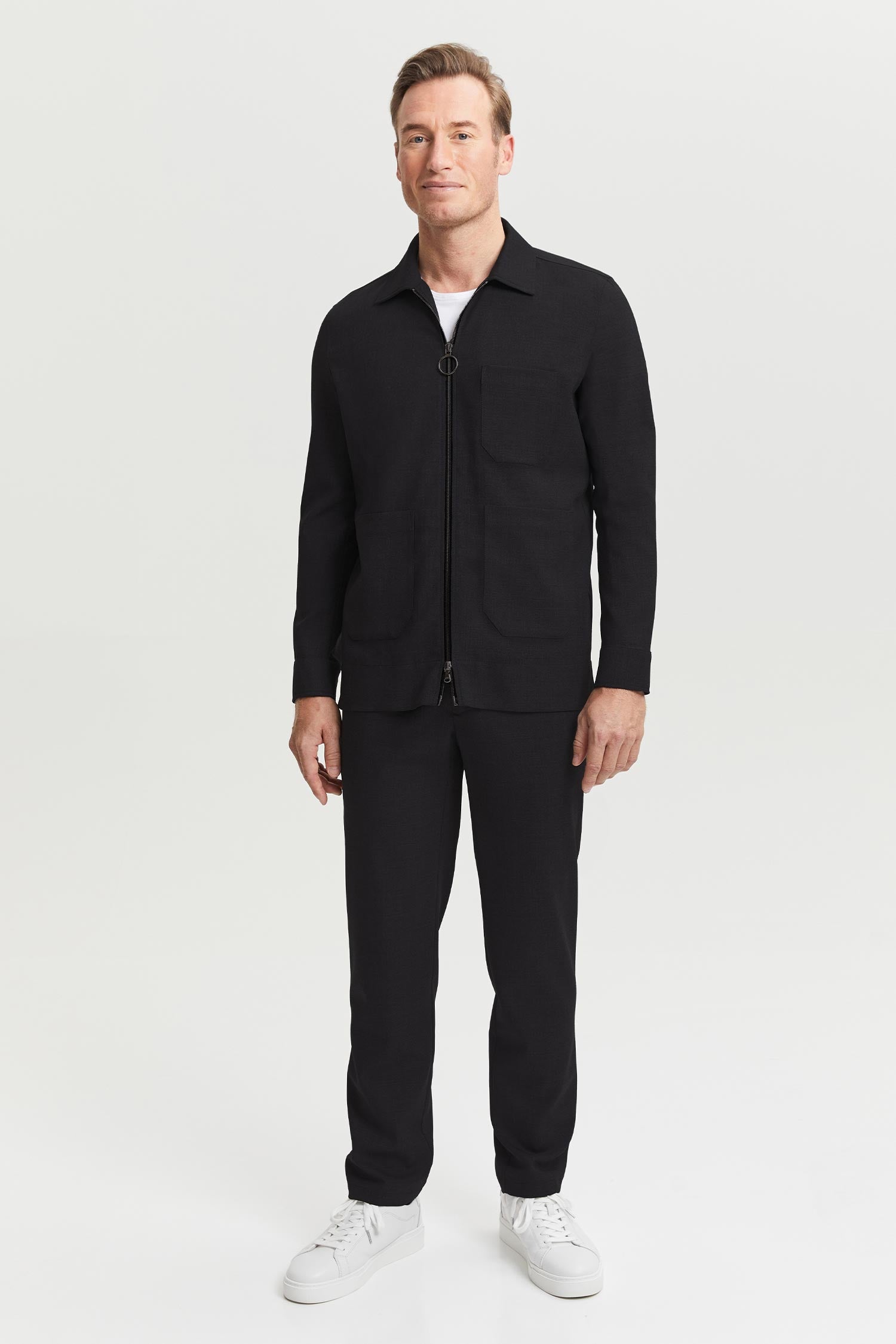 Jesse Wool Overshirt Black