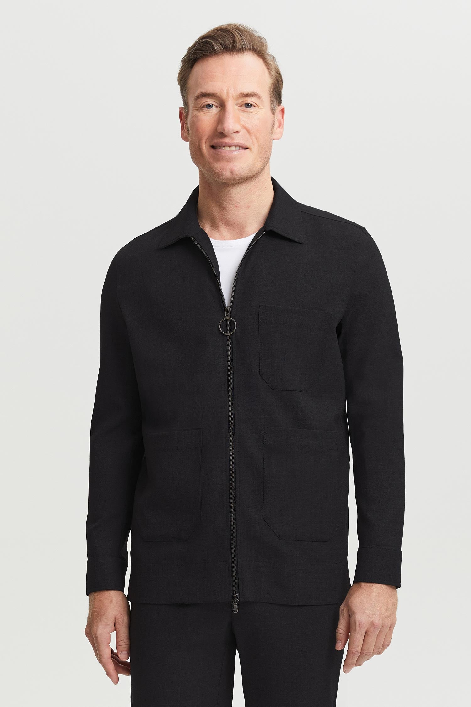 Jesse Wool Overshirt Black