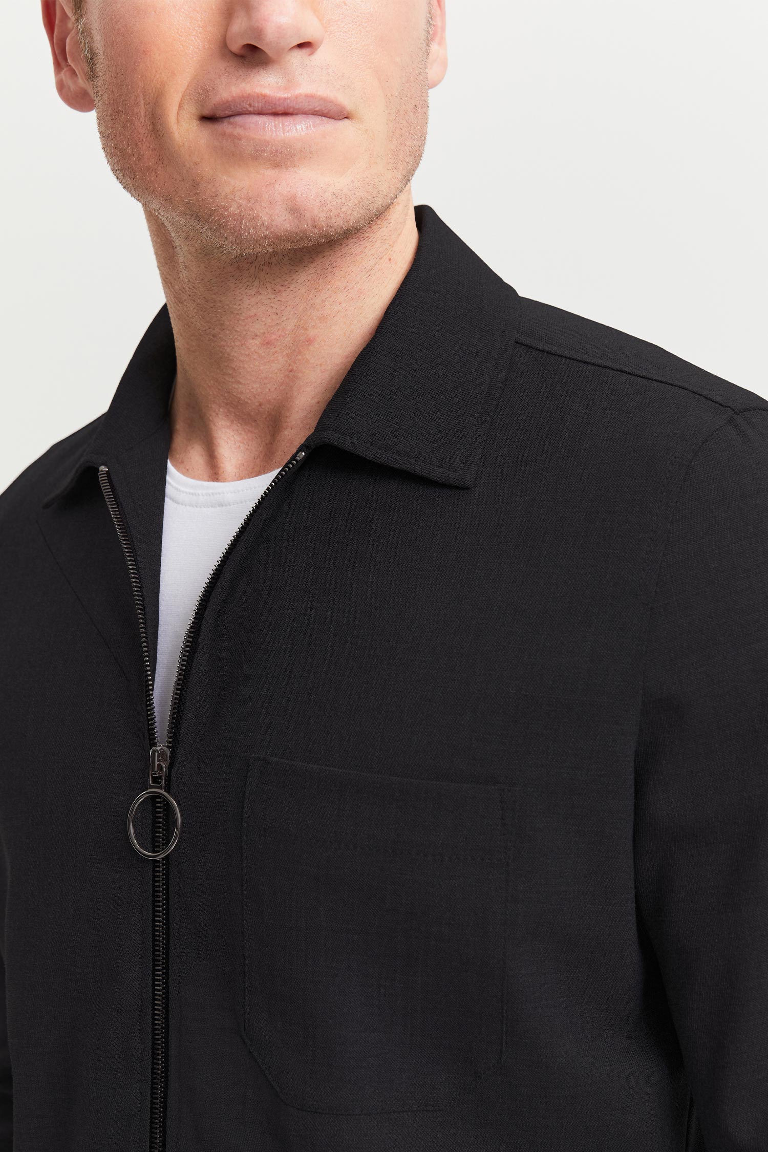 Jesse Wool Overshirt Black