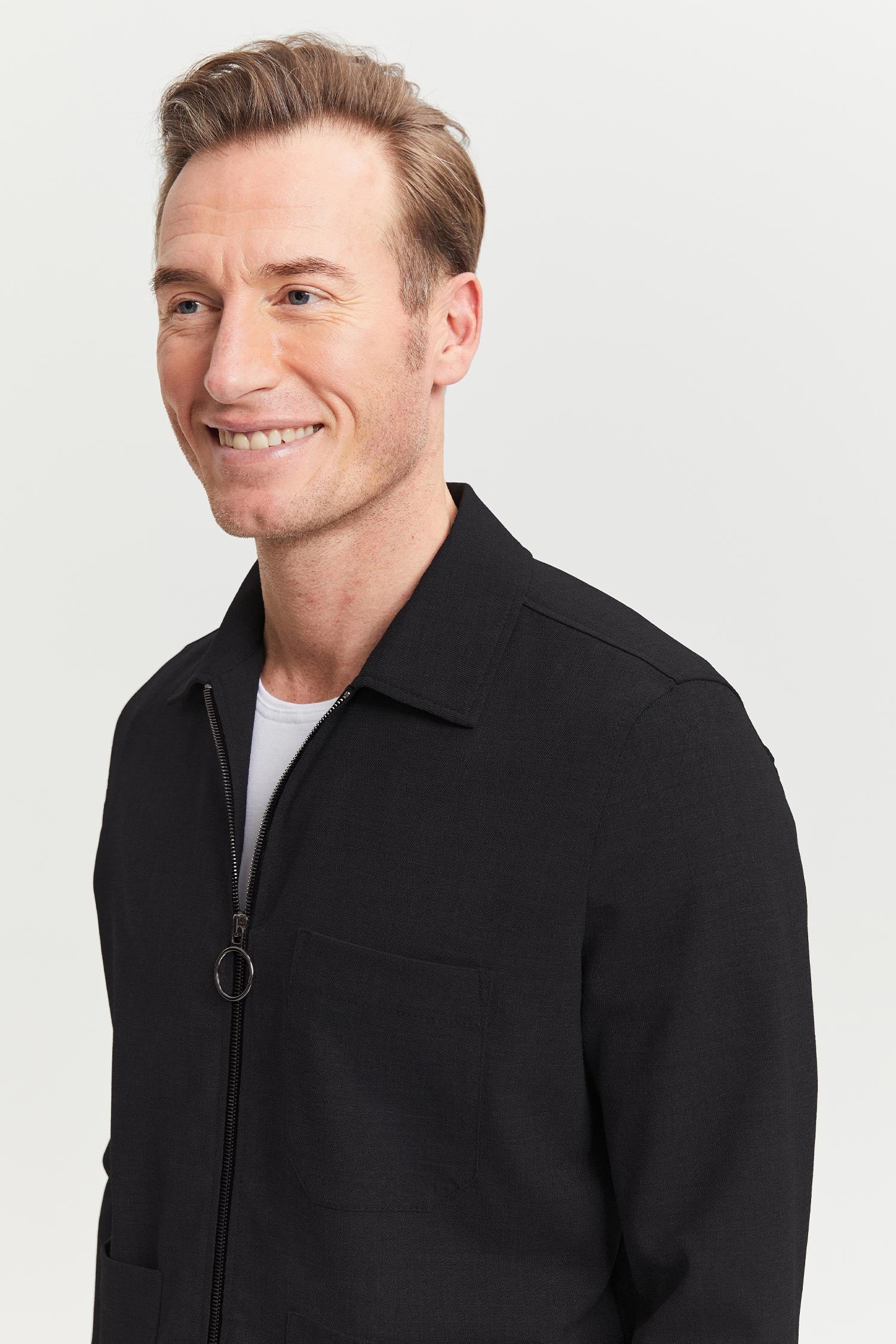 Jesse Wool Overshirt Black