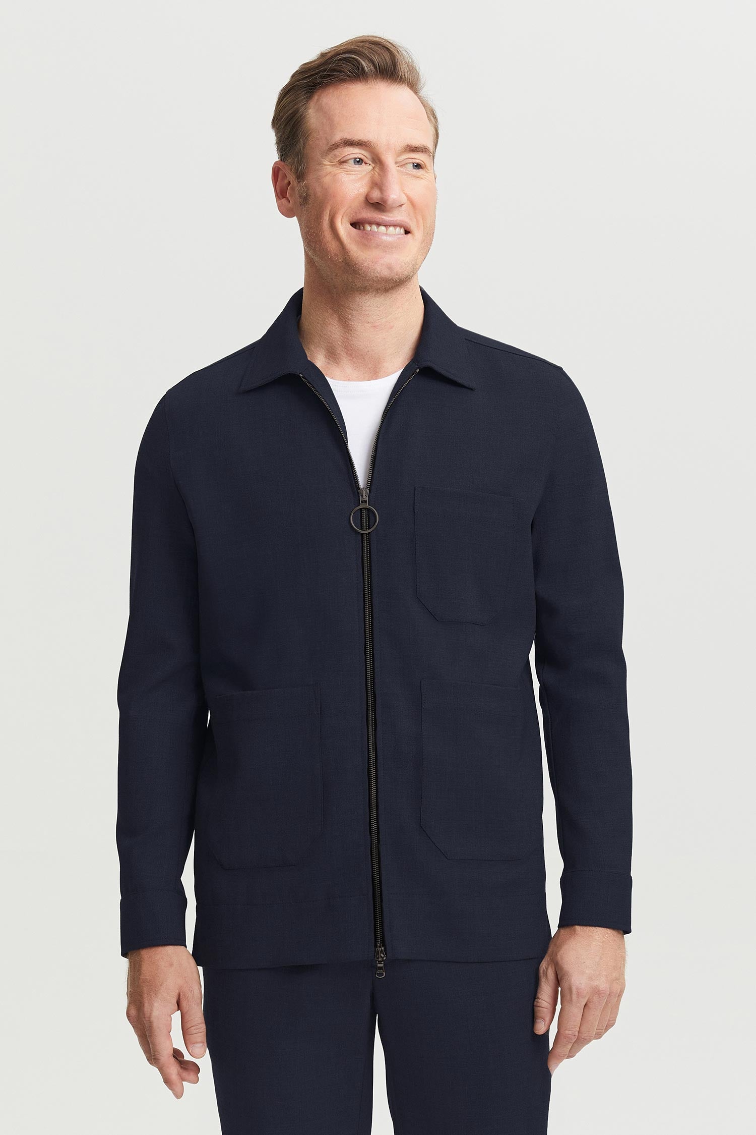 Jesse Wool Overshirt Blue