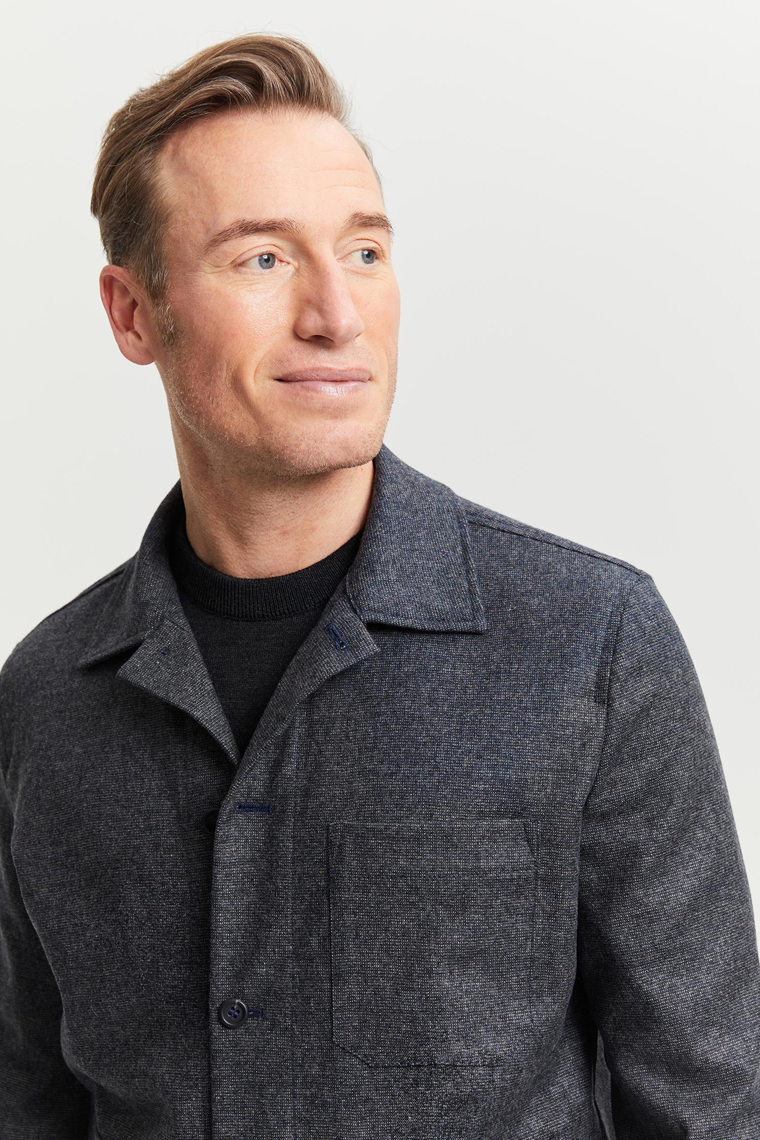 Jesse Wool Overshirt Blue