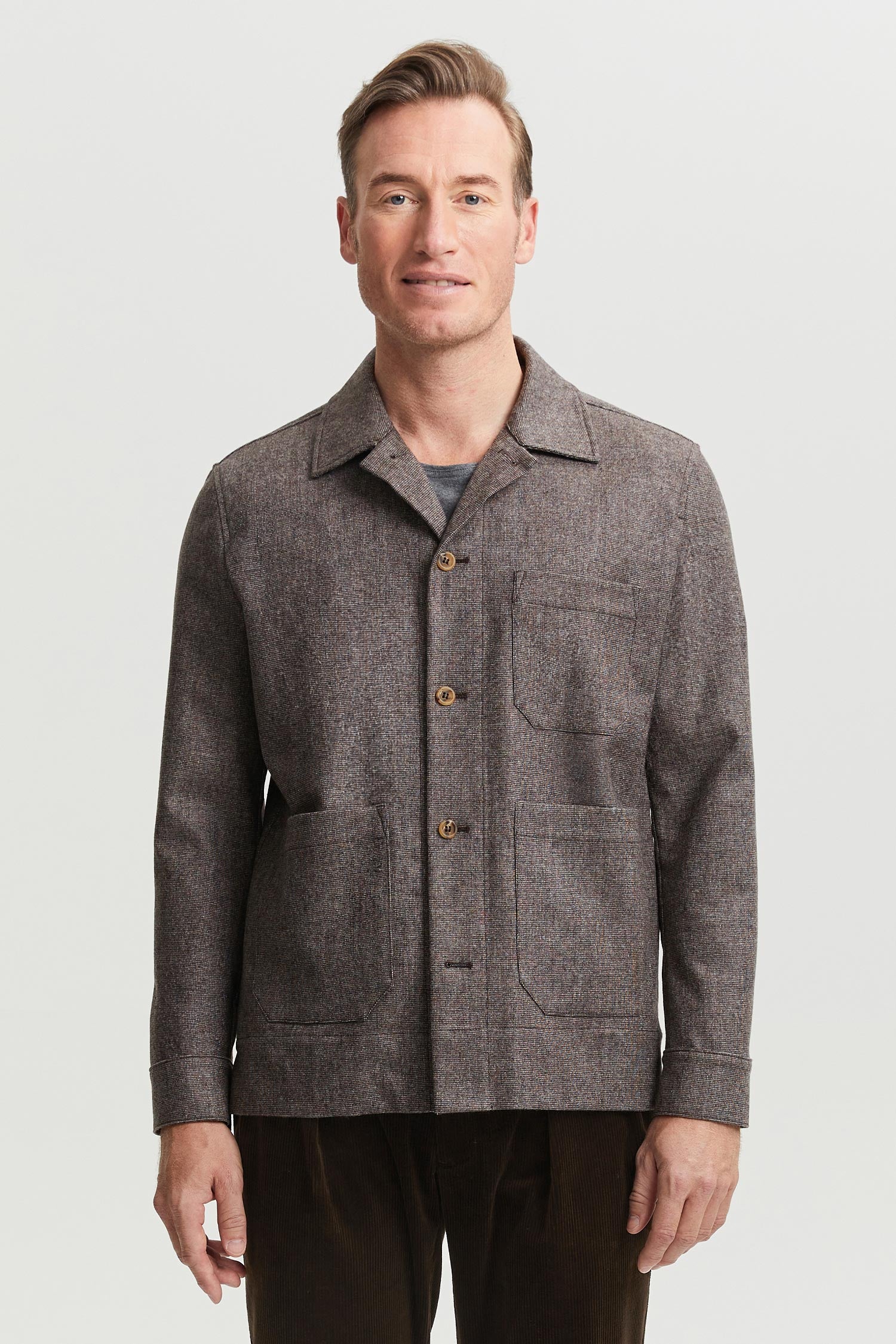 Jesse Wool Overshirt Brown