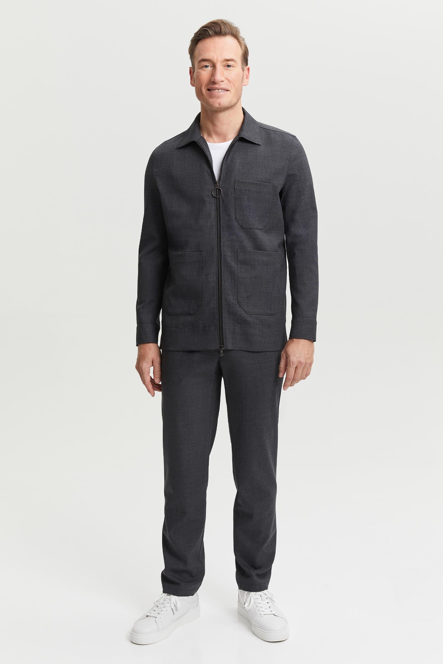 Jesse Wool Overshirt Grey