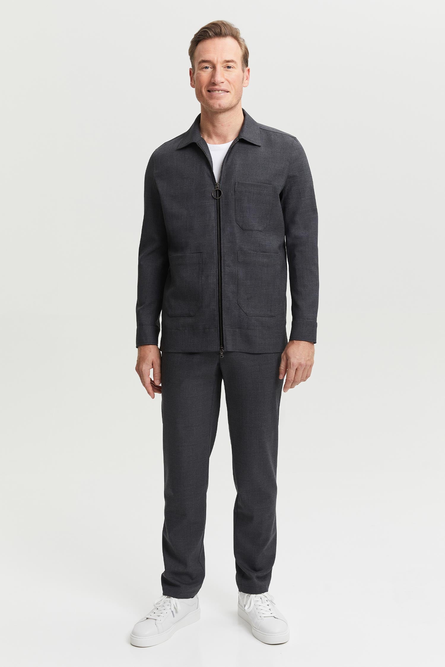 Jesse Wool Overshirt Grey