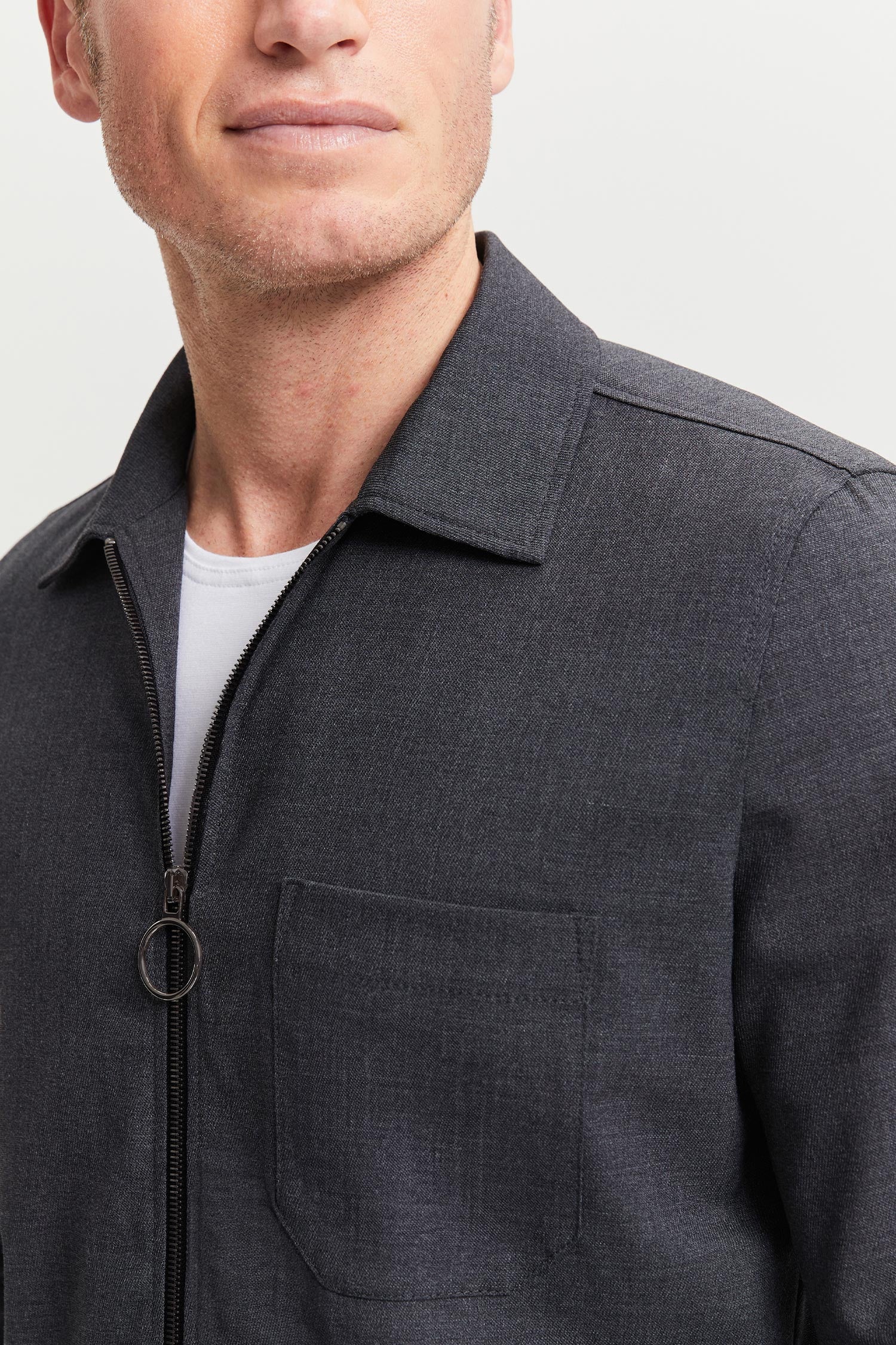 Jesse Wool Overshirt Grey