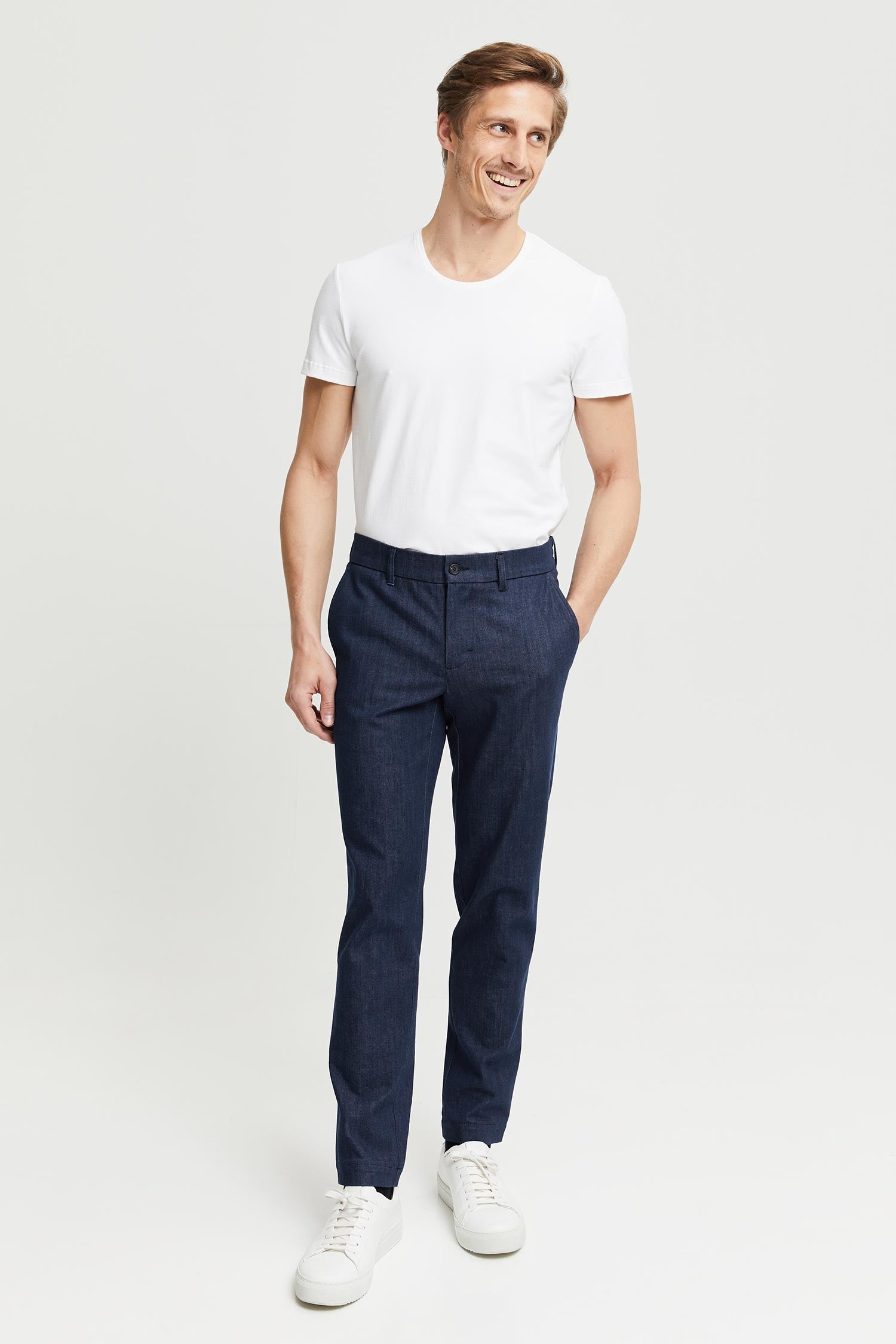 Frenn Seppo premium quality sustainable GOTS organic cotton denim trousers indigo blue