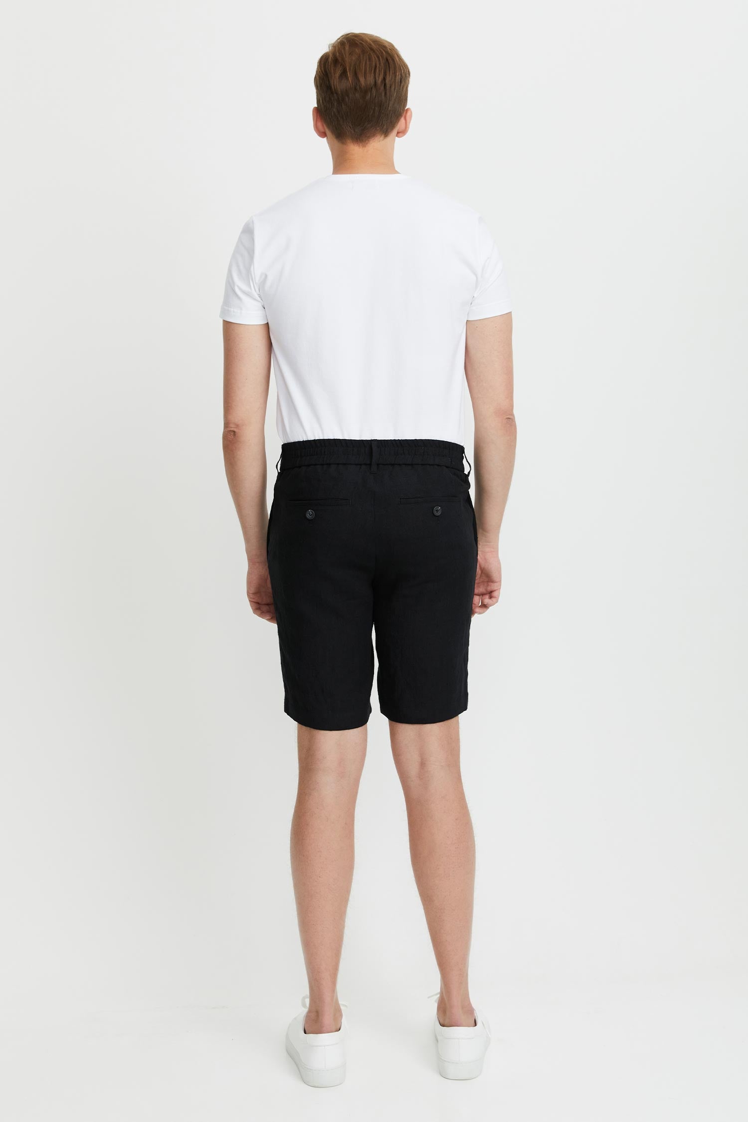Frenn Teppo premium quality sustainable linen shorts black
