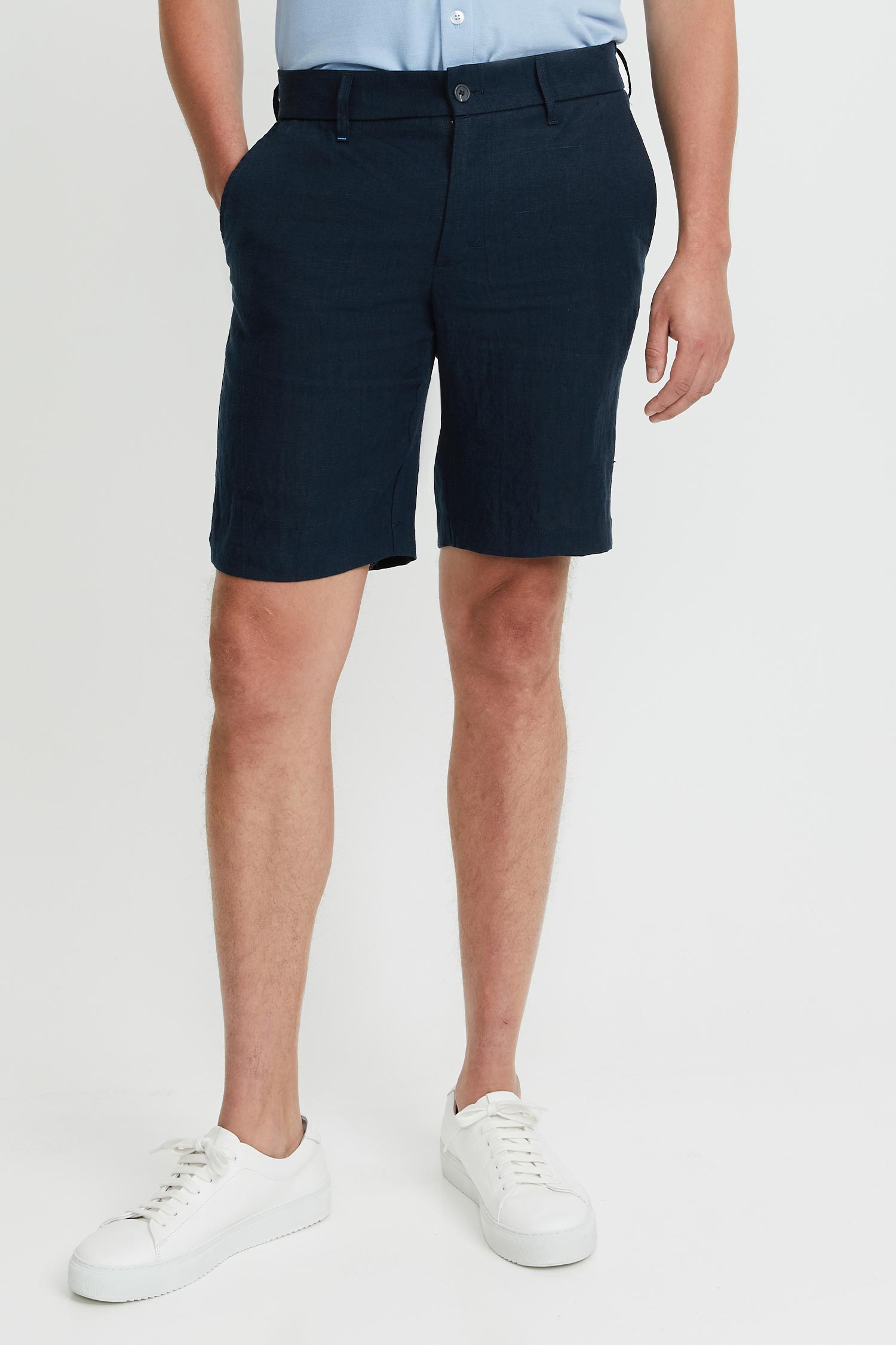 Frenn Teppo premium quality sustainable linen shorts blue
