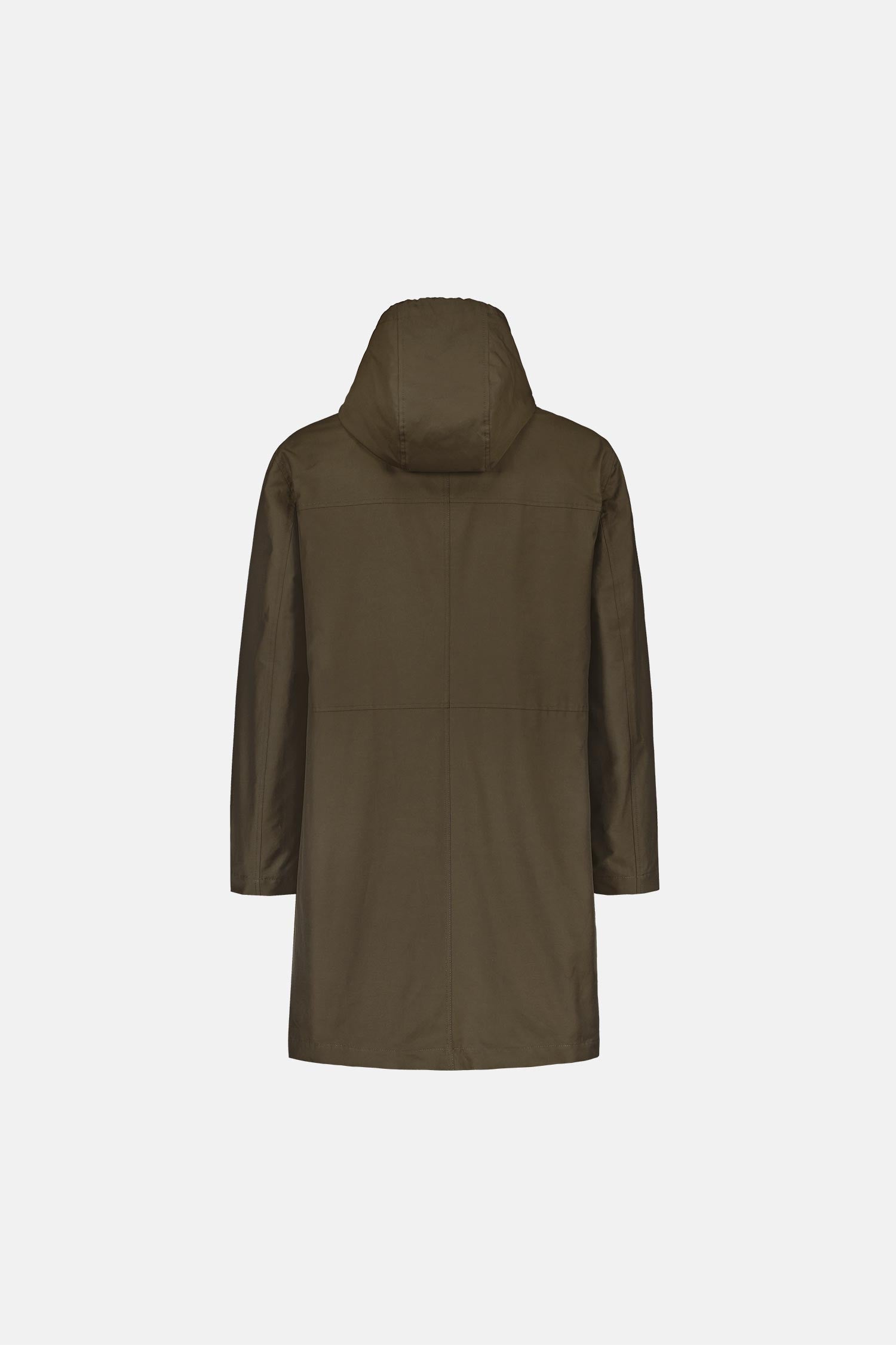 Frenn Paavo sustainable premium quality organic cotton and recycled polyester wind and water repellent parka coat green
