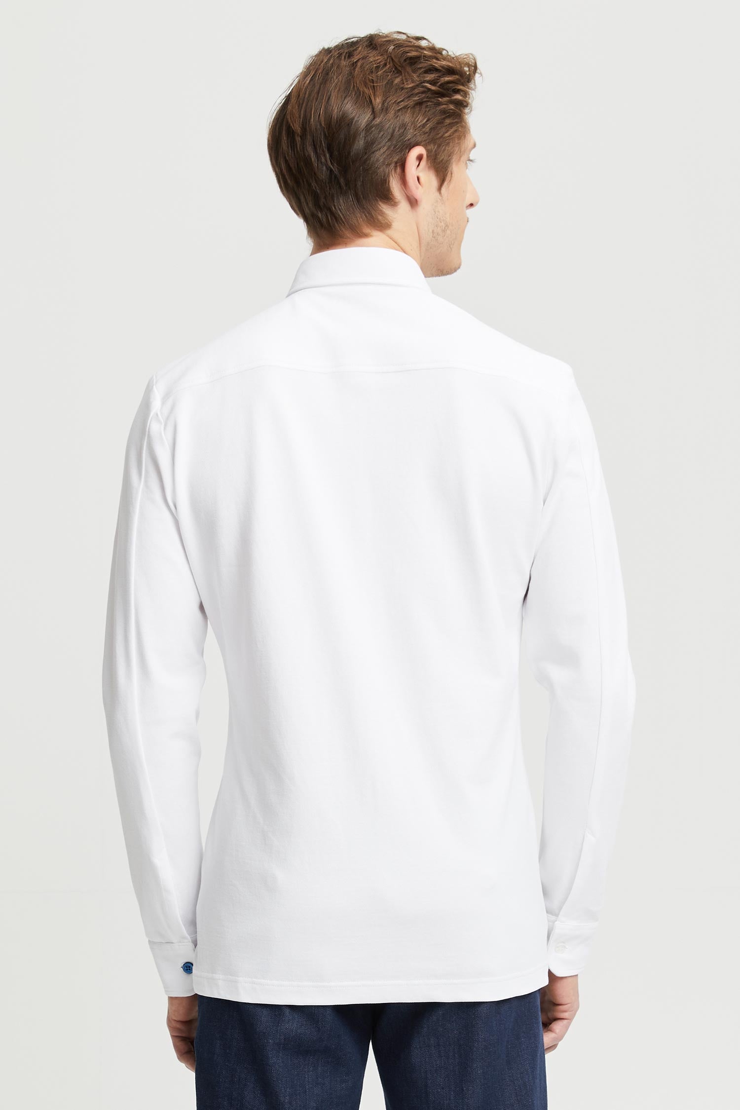 Frenn Hemmo sustainable premium quality GOTS organic cotton pique jersey shirt white