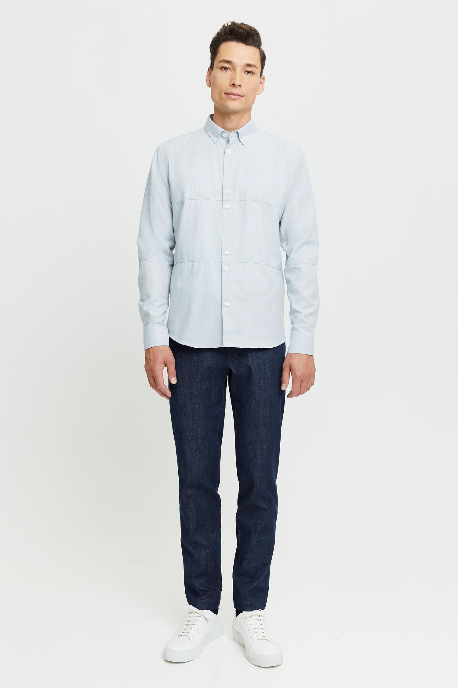 Frenn Alvar sustainable premium quality relaxed fit cotton shirt sky blue
