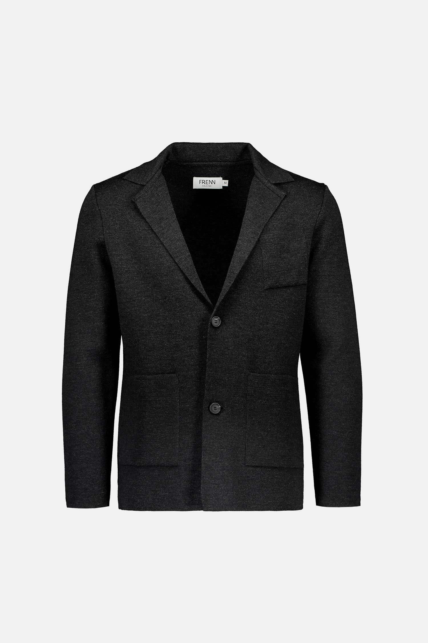 Frenn Elias sustainable premium quality extra fine merino wool cardigan jacket anthracite