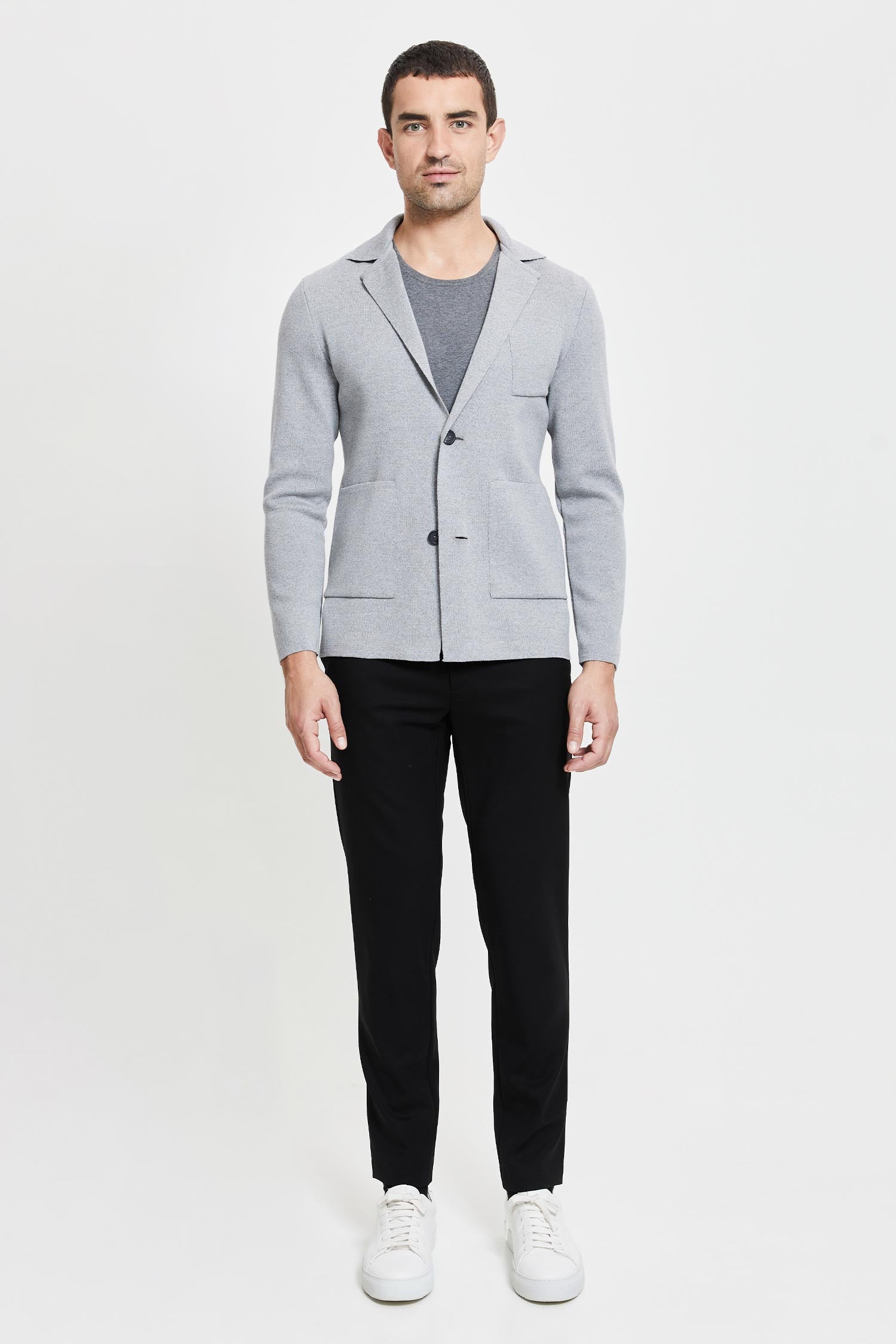 FRENN Elias sustainable premium quality extra fine merino wool cardigan jacket grey
