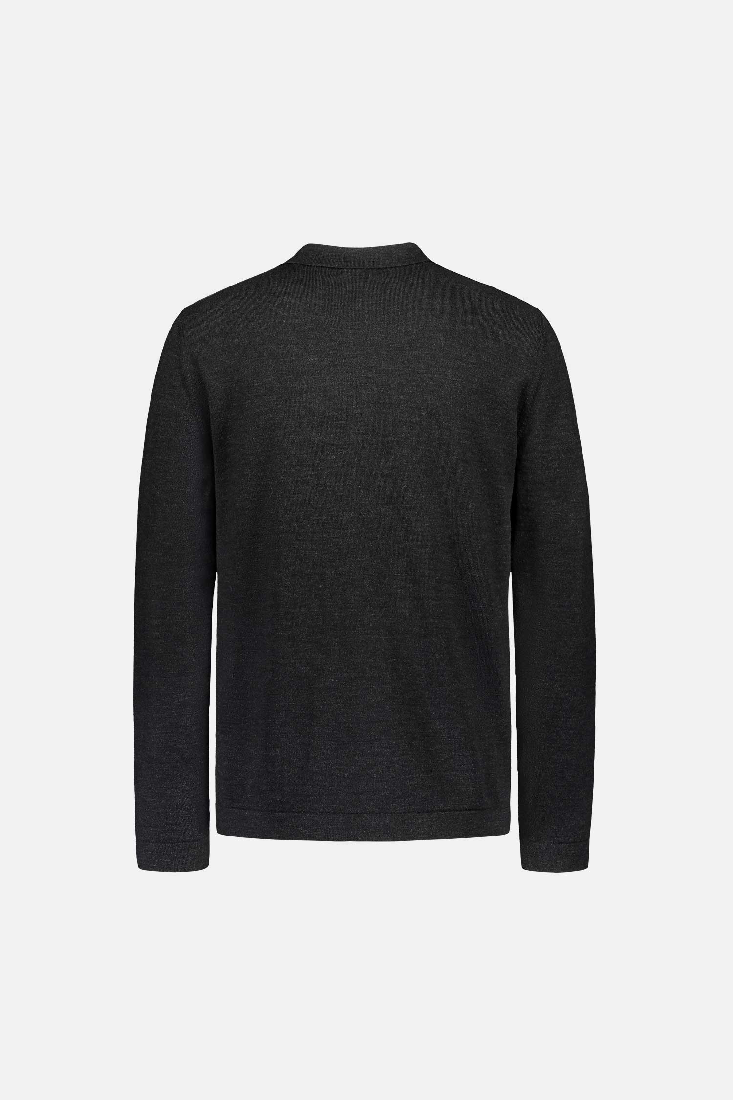 Frenn Eero sustainable premium quality extra fine merino wool knitted shirt anthracite